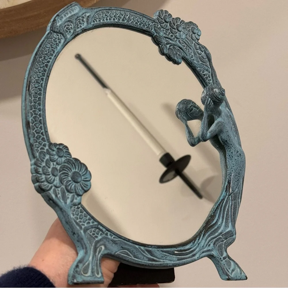 Metal | Lady of the Lake | Mirror 12”| BLUEBONNET VINTAGE